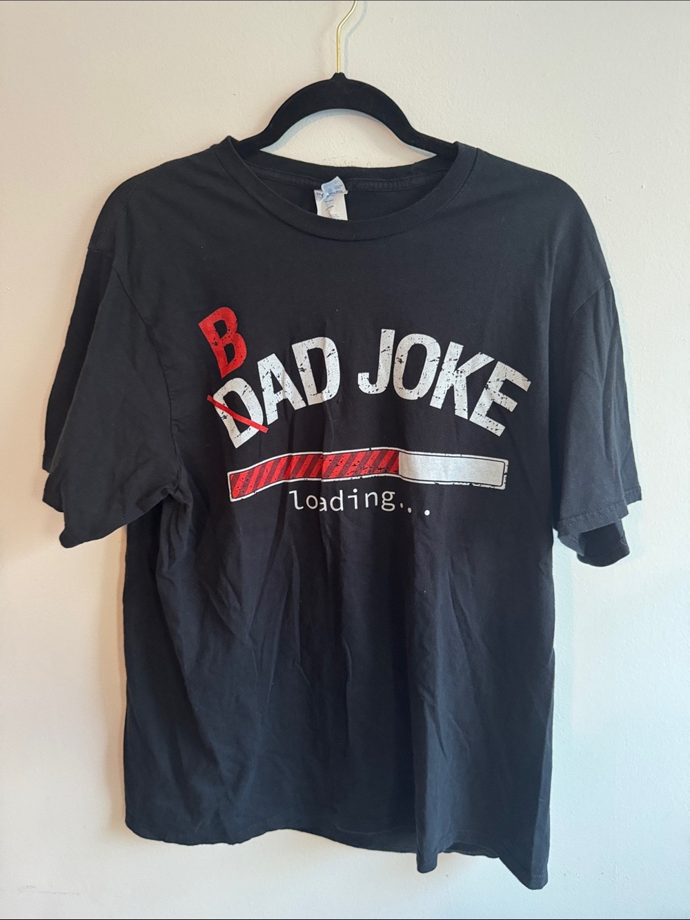 Black "Bad Joke Loading" Graphic Tee